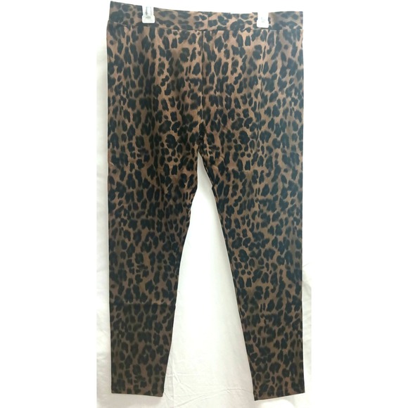 Style & Co‎ Leggings, Black & Brown, Animal Design, XL - Picture 1 of 3